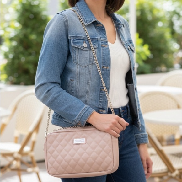 Bella Russo beige crossbody/shoulder bag with chain - Picture 12 of 12